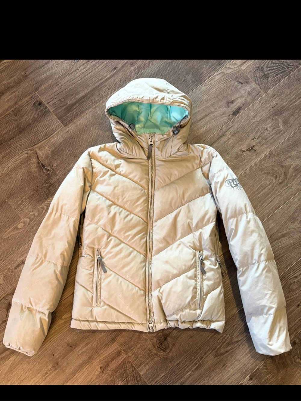 Vintage Fox Down parka all over logo